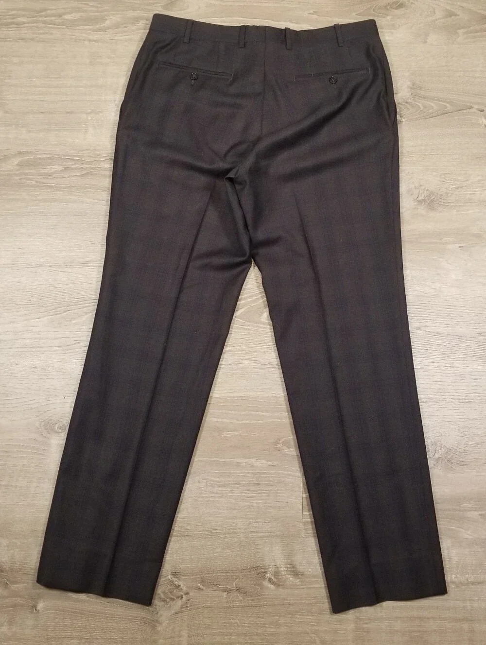 Canali Suit 2 Piece 50R EU (40R 34x30) Mens Gray Blue Rothmans Wool Plaid Check